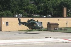 Tras el accidente, el helicóptero estaba en llamas