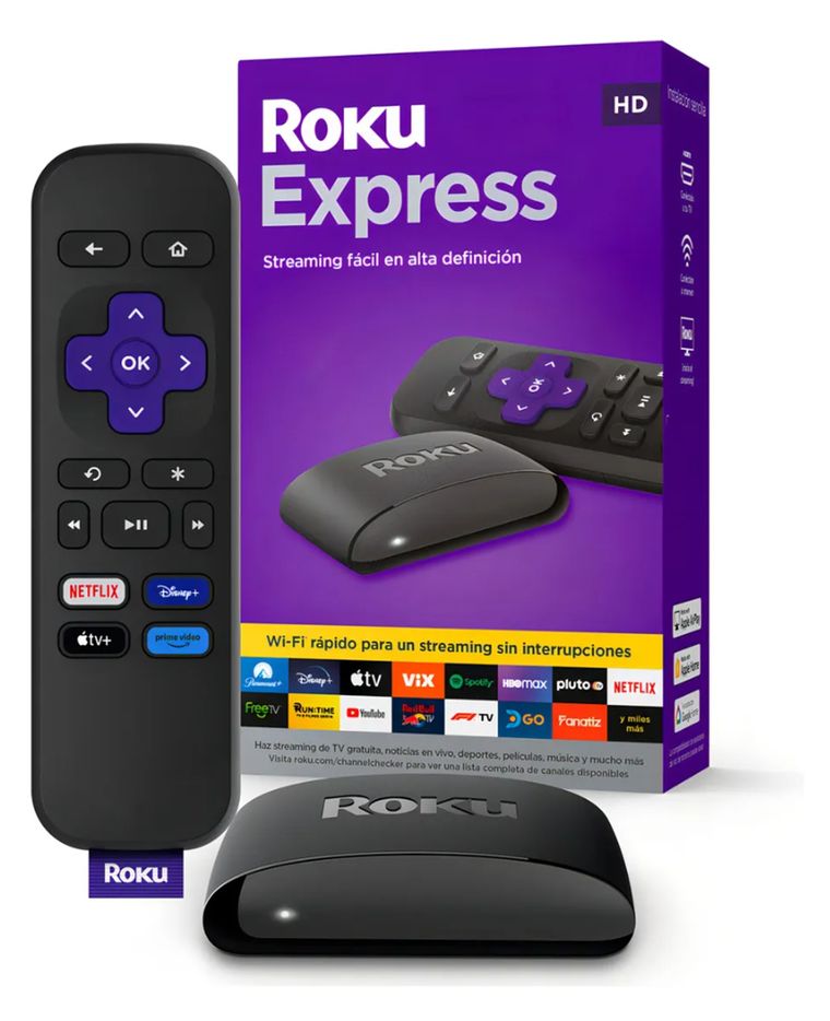Con Roku Express, disfruta de plataformas como Netflix, Disney+, Prime Video, y sin las complicaciones de Magis TV.