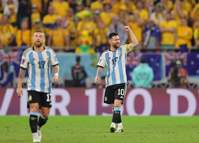 Argentina vence a Australia por 1-0 gracias a un golazo de Messi. Foto: EFE