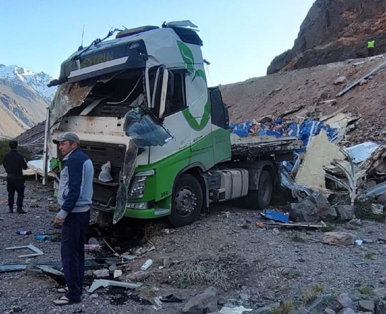 Así quedó el camión tras el accidente Foto: Ministerio de Seguridad
