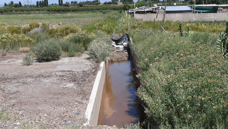 El muro de contención que hicieron en un canal para que no se inunde el barrio Foto: ALF PONCE MERCADO / MDZ.
