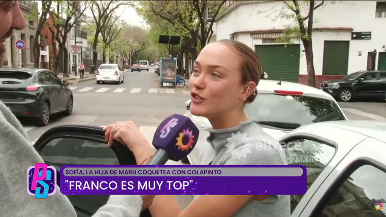 Sofía Solá sobre Franco Colapinto.