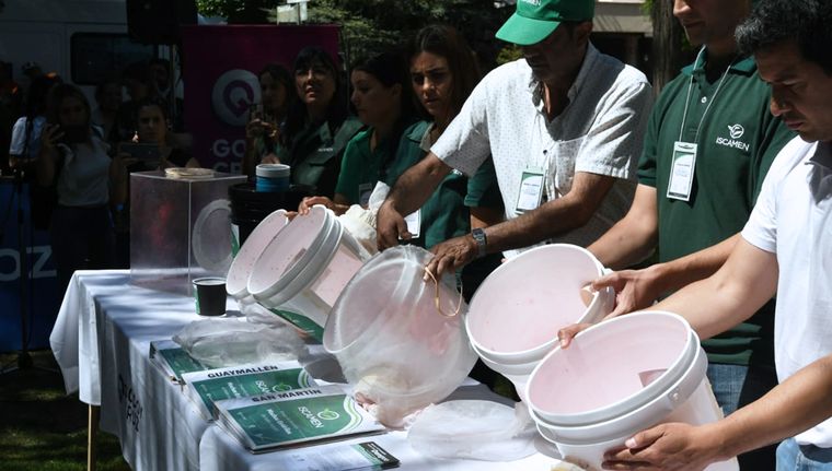 Liberación de mosquitos estériles en Guaymallén. Liberación de mosquitos estériles en Guaymallén.