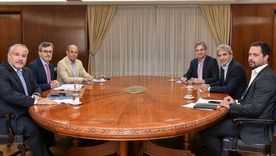 La foto de la reunión entre Luis Caputo y la UIA. La foto de la reunión entre Luis Caputo y la UIA.