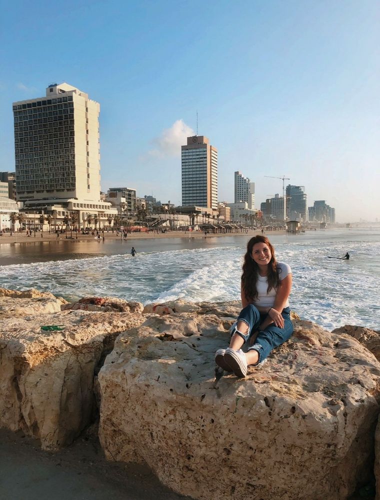 Nazarena durante sus primeros días en Israel