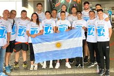La comitiva argentina en el Mundial. Foto: Deportes Argentina