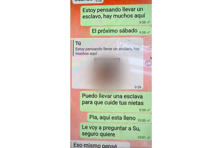 Los comentarios racistas del ciudadano argentino detenido en Brasil. Los comentarios racistas del ciudadano argentino detenido en Brasil.