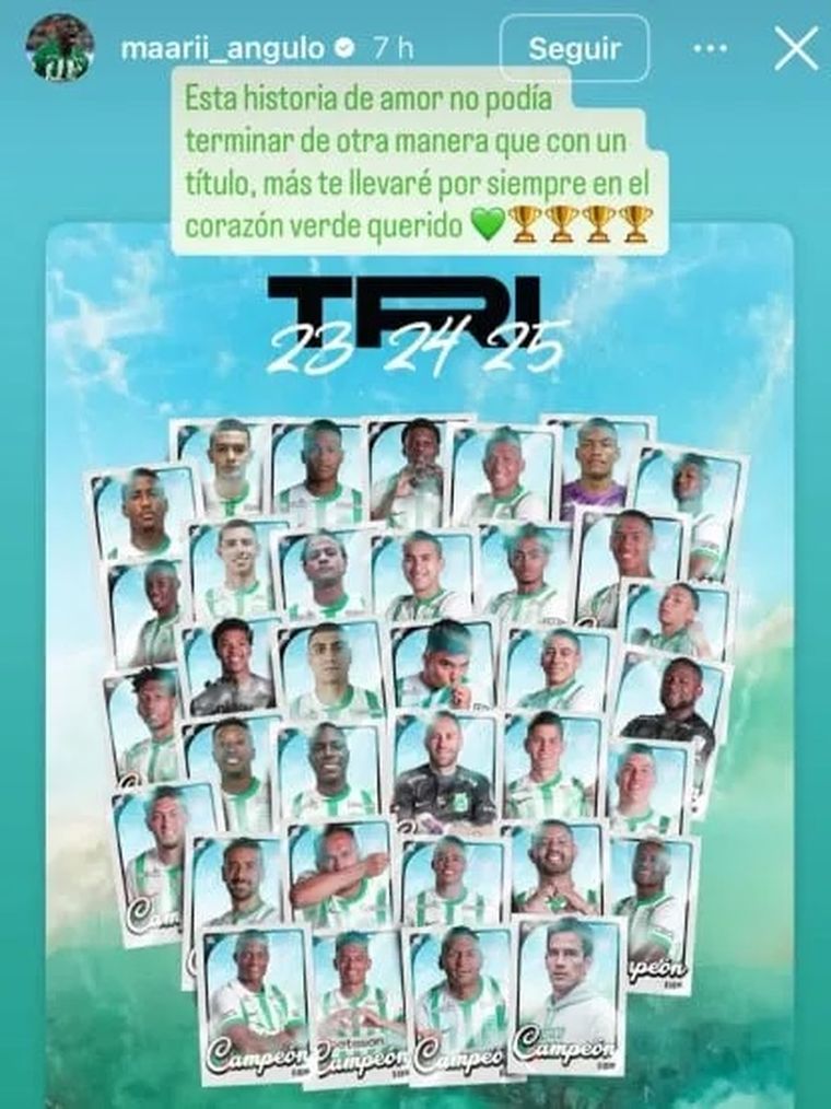 La despedida de Hinestroza tras ser campeón con Atlético Nacional. La despedida de Hinestroza tras ser campeón con Atlético Nacional.