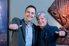 Adorni junto a su amigo Marcelo Grandio