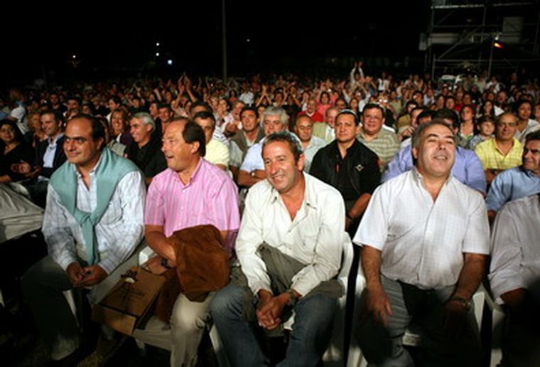 Adaro, Sanz, Cobos y Giner en el Festival de la Tonada. Foto: Gentileza Marcelo Alvarez