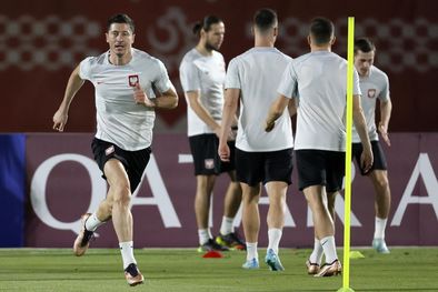MDZol | Lewandowski, en el último entrenamiento previo al duelo ante Arabia Saudita. Foto: EFE/EPA/RONALD WITTEK