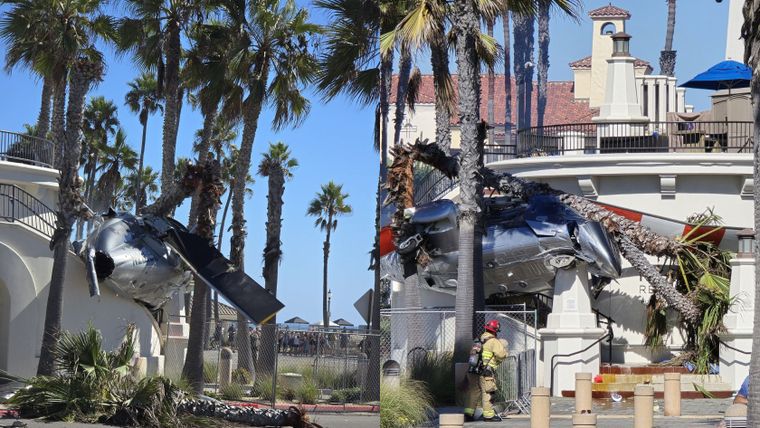 Así quedó el helicóptero