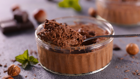 Prepará una rica mousse vegana. Prepará una rica mousse vegana.