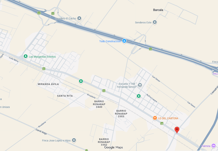 Entre las Rutas 7 y 50 y las calles Lamadrid y Las Margaritas, el sector de Maipú donde se vienen registrando los hechos. Entre las Rutas 7 y 50 y las calles Lamadrid y Las Margaritas, el sector de Maipú donde se vienen registrando los hechos.
