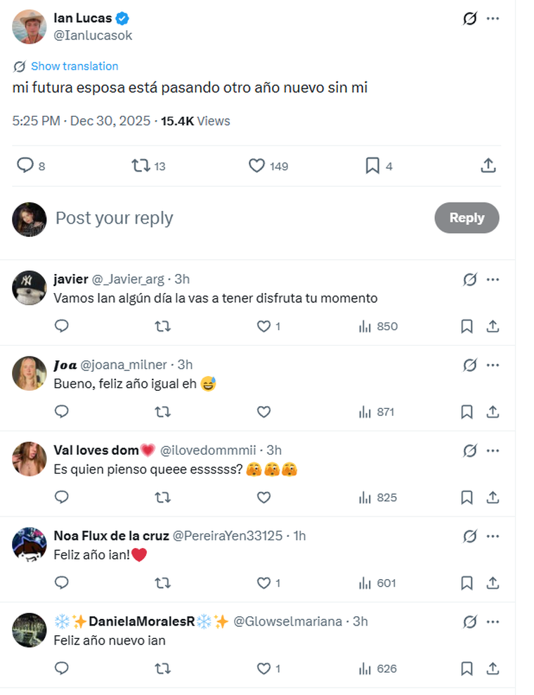 Ian Lucas en redes. Créditos: X Ian Lucas en redes. Créditos: X