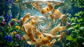 Una mezcla infalible para las plantas. Fuente: IA Gemini. Una mezcla infalible para las plantas. Fuente: IA Gemini.