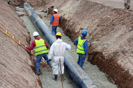 Los operarios trabajan 24 horas en el Acceso Sur. Los operarios trabajan 24 horas en el Acceso Sur.