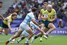 Los Pumas 7s cayeron ante Australia en el último partido del grupo. Foto: EFE Los Pumas 7s cayeron ante Australia en el último partido del grupo. Foto: EFE