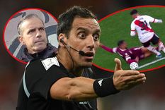 Rapallini no cobró penal para River por la mano de Luciatti y Penel reafirmó la decisión desde el VAR. Foto: Captura video y archivo