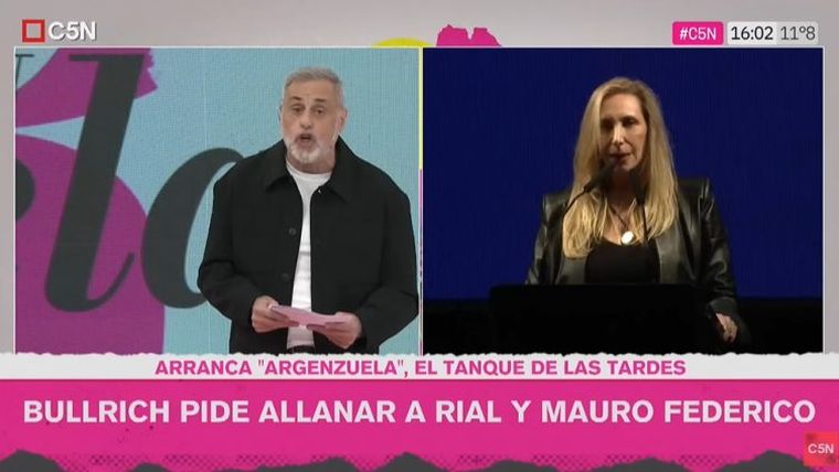 Jorge Rial y un contundente doblete en el rating. Foto: captura de video C5N.