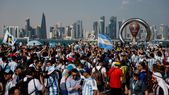 La hinchada argentina fue elegida la mejor del último Mundial de Qatar 2022. Foto: EFE La hinchada argentina fue elegida la mejor del último Mundial de Qatar 2022. Foto: EFE