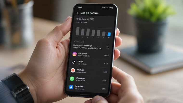 Revisar el consumo de las apps permite ahorrar batería, datos móviles y mejorar el rendimiento diario.