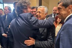 Javier Milei y Alfredo Cornejo en Estados Unidos.