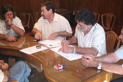 MDZol | Firma de convenio entre Epas y municipio.