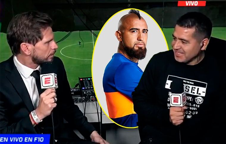 Riquelme habló con el Pollo Vignolo sobre la chance de que Arturo Vidal venga a Boca.