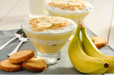 Pudín de banana con galletas: sabores que conquistan Foto: Shutterstock