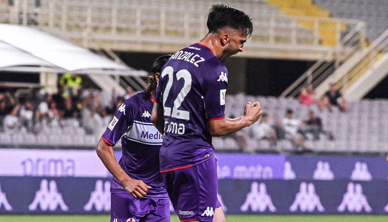 Nicolás González debutó con gol en la Fiorentina Foto: ACF Fiorentina