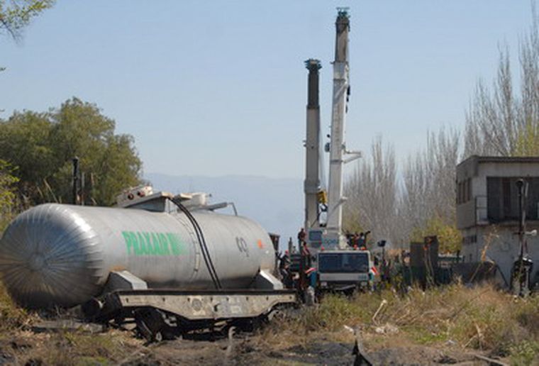 La máquina es de la empresa América Latina Logística. Foto: Marcelo Ruiz /MDZ
