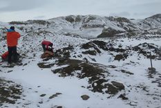 Investigadores argentinos hallaron restos de un reptil marino de unos siete metros de largo y alrededor de 75 millones de años de antigüedad Foto: CTyS-UNLaM