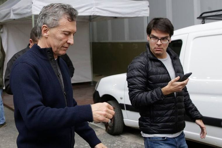 Dario Nieto junto a Mauricio Macri.