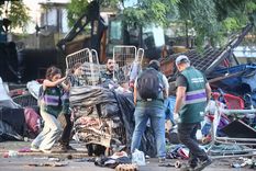 El desalojo de la feria ilegal en Retiro se llevó adelante este jueves Foto: Prensa Gobierno Ciudad de Buenos Aires