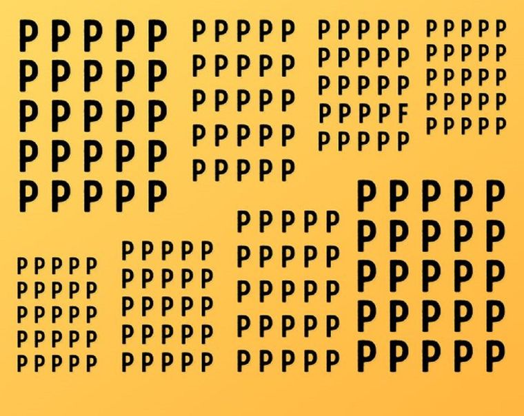 Acertijo visual, reto visual, letra