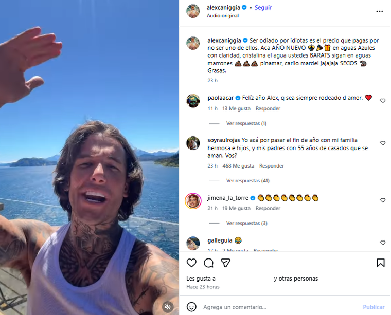 Alex Caniggia y su estilo provocador para arrancar el 2026. Alex Caniggia y su estilo provocador para arrancar el 2026.