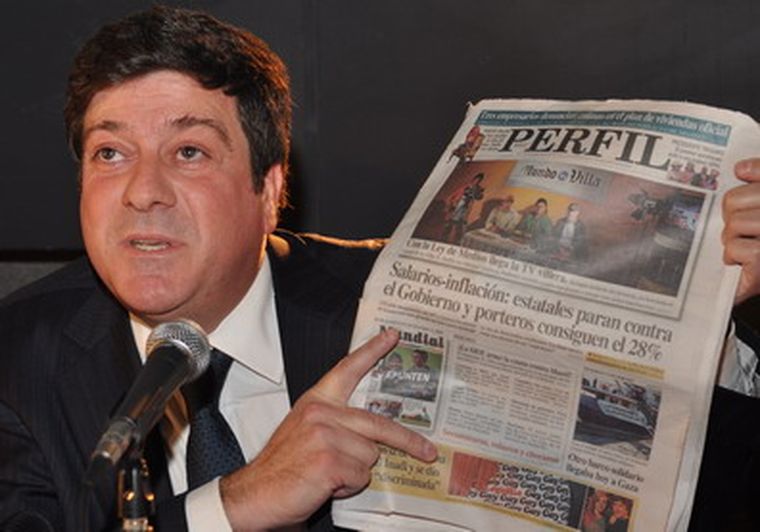 Mariotto, al cuestionar al diario Perfil. Foto: Pachy Reynoso/MDZ