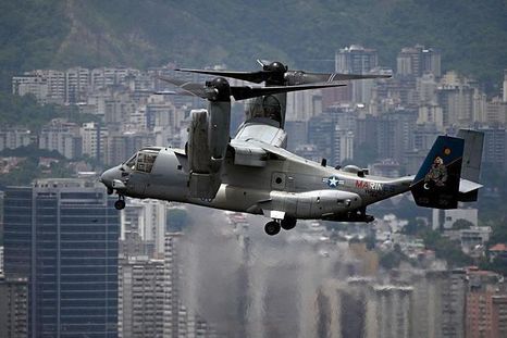 El ejercicio militar contó con aeronaves como el V-22 Osprey. El ejercicio militar contó con aeronaves como el V-22 Osprey.