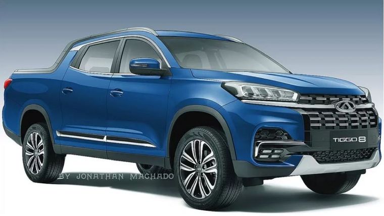 Boceto no oficial de cómo podría ser la pick up compacta de Chery.