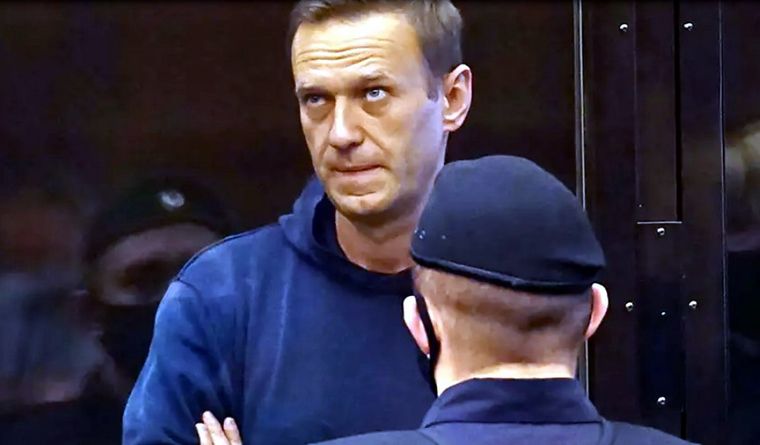 Navalni, durante una de sus audiencias judiciales. Foto: Dpa.