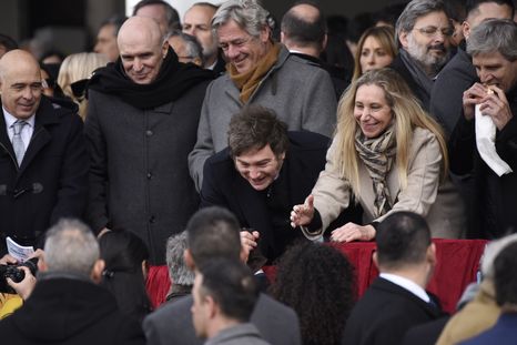 Javier y Karina Milei en el acto inaugural de la Exposición Rural 2025 Javier y Karina Milei en el acto inaugural de la Exposición Rural 2025