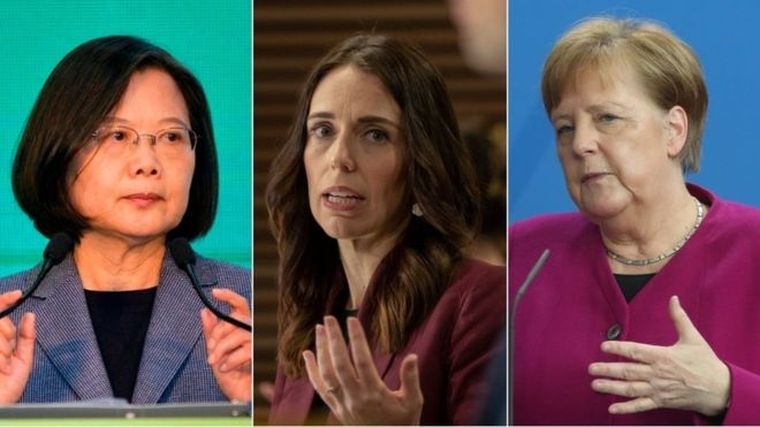 Tsai Ing-wen (Taiwán), Jacinta Ardent (Nueva Zelanda) y Angela Merkel (Alemania) son algunas de las mujeres que lideran países con una respuesta eficiente ante la pandemia.