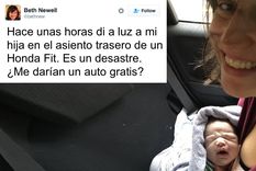 dio a luz en un honda fit, lo tuiteo y la marca le respondio