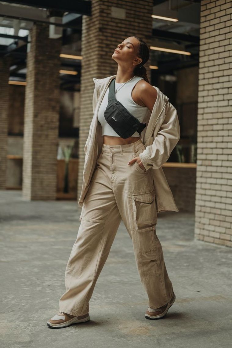El pantalón cargo elevará tu outfit sin esfuerzo.