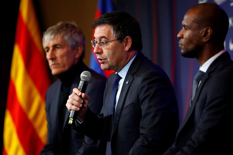 Josep Maria Bartomeu  Eric Abidal, Foto: EFE