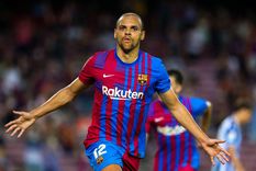Martin Braithwaite festeja su gol. Foto: FC Barcelona Martin Braithwaite festeja su gol. Foto: FC Barcelona