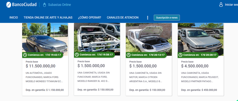 Una nueva subasta del Banco Ciudad. Una nueva subasta del Banco Ciudad.