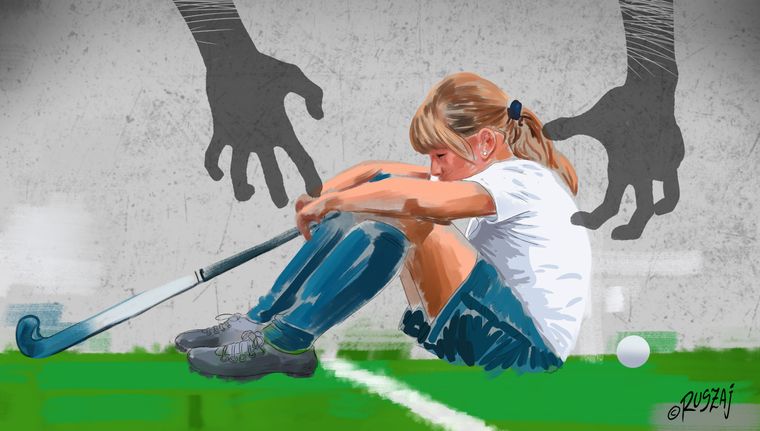 ilustración abusos en el deporte hockey 1