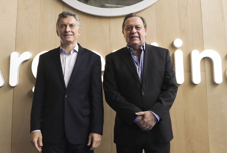 Mauricio Macri y Gustavo Santos. Foto: Noticias Argentinas